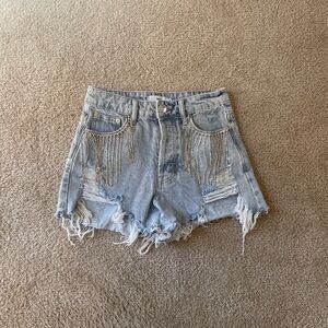 denim shorts
